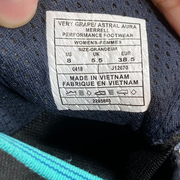 Merrell Trail Glove 4 Womens Trainers Bare Access Flex Vibram Sole Purple Size 8 - Picture 8 of 8